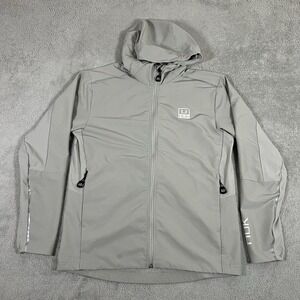 Huk Jacket Mens Medium Icon X Lightweight Wind Water Resistant Full Zip Hooded